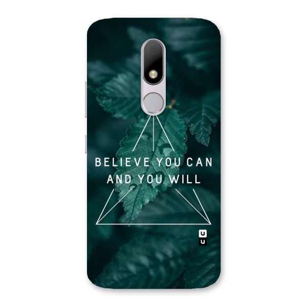 Believe You Can Motivation Back Case for Moto M