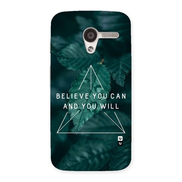 Believe You Can Motivation Back Case for Moto X