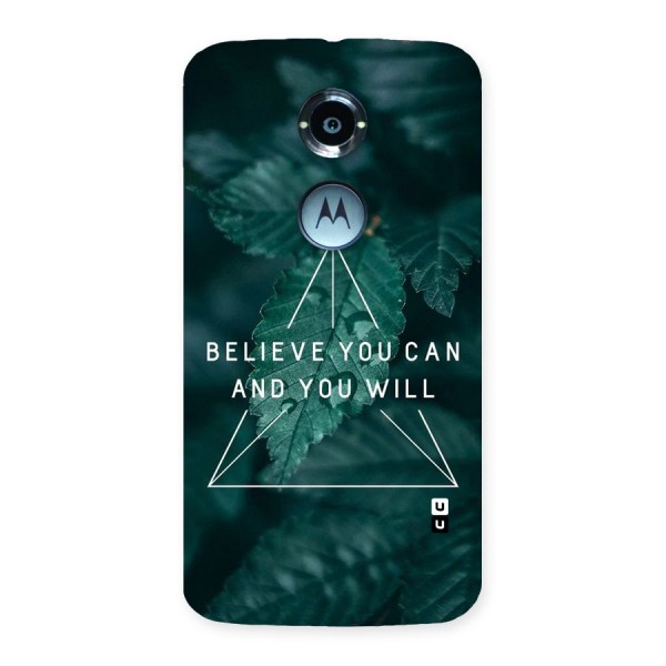 Believe You Can Motivation Back Case for Moto X 2nd Gen