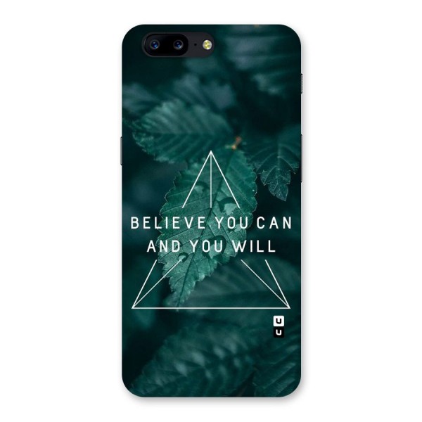 Believe You Can Motivation Back Case for OnePlus 5