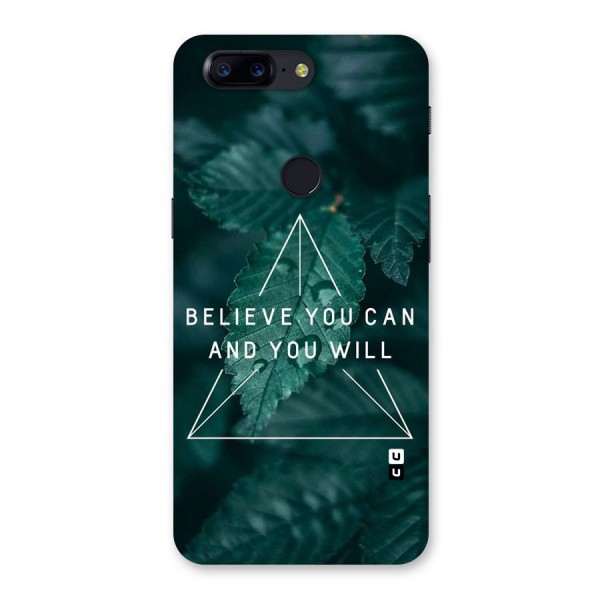 Believe You Can Motivation Back Case for OnePlus 5T