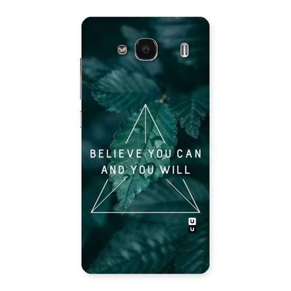 Believe You Can Motivation Back Case for Redmi 2