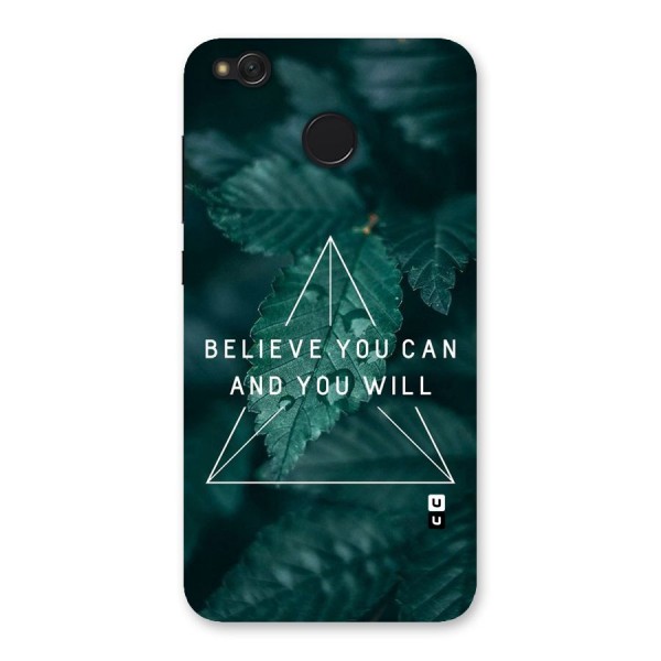 Believe You Can Motivation Back Case for Redmi 4
