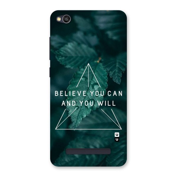 Believe You Can Motivation Back Case for Redmi 4A