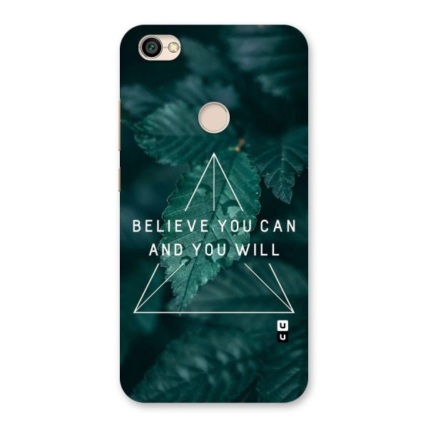 Believe You Can Motivation Back Case for Redmi Y1 2017