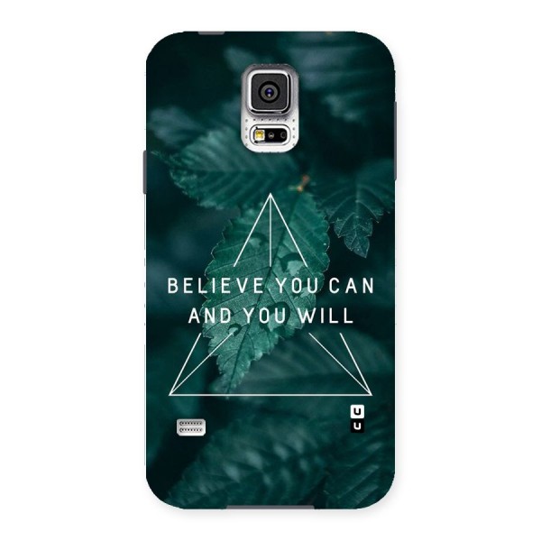 Believe You Can Motivation Back Case for Samsung Galaxy S5