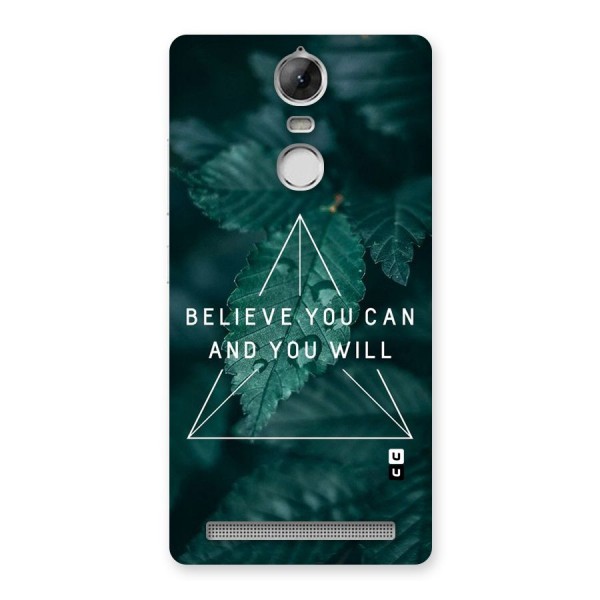 Believe You Can Motivation Back Case for Vibe K5 Note