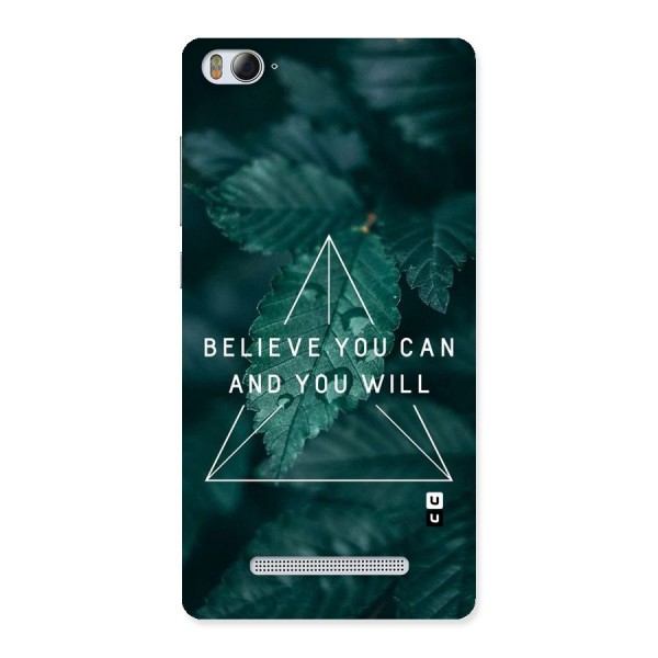 Believe You Can Motivation Back Case for Xiaomi Mi4i