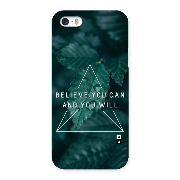 Believe You Can Motivation Back Case for iPhone SE