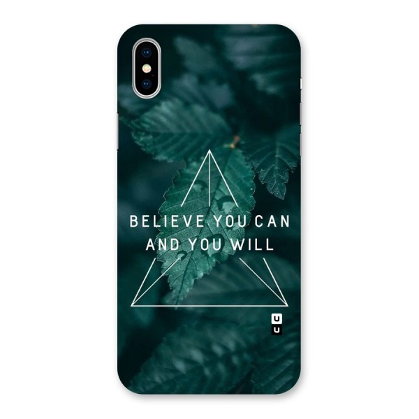 Believe You Can Motivation Back Case for iPhone X