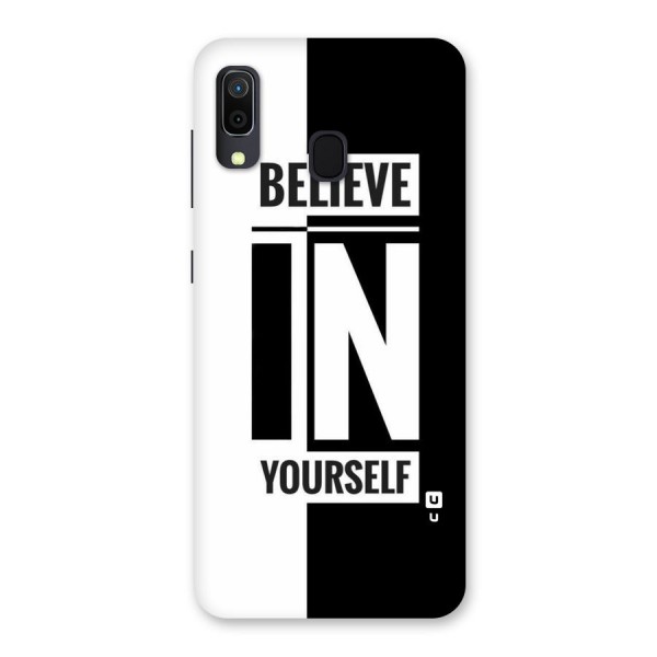Believe Yourself Black Back Case for Galaxy A30