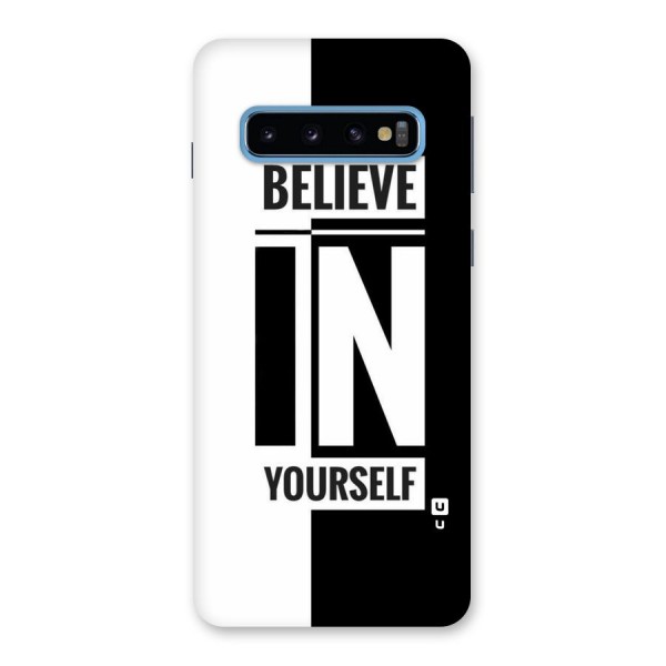 Believe Yourself Black Back Case for Galaxy S10