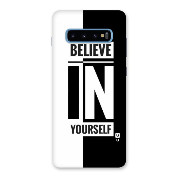 Believe Yourself Black Back Case for Galaxy S10 Plus