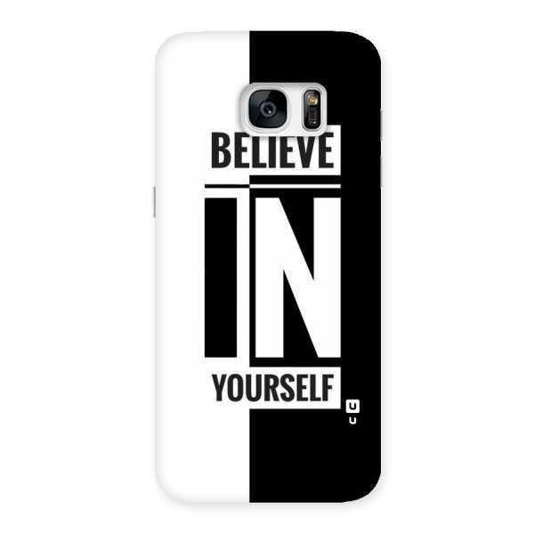 Believe Yourself Black Back Case for Galaxy S7 Edge