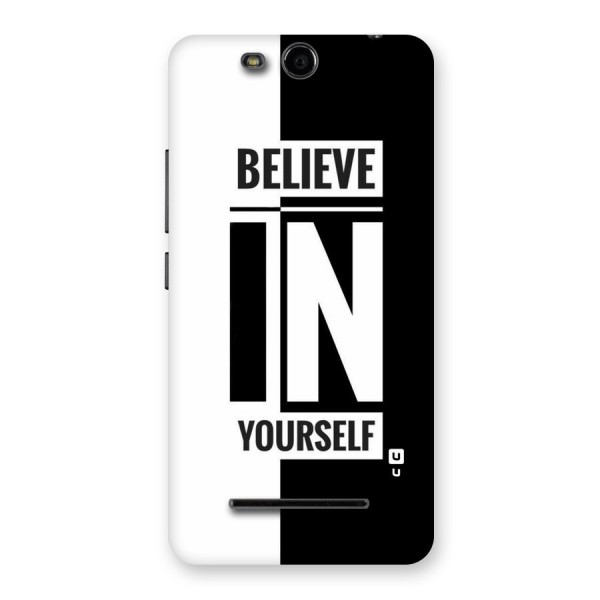 Believe Yourself Black Back Case for Micromax Canvas Juice 3 Q392