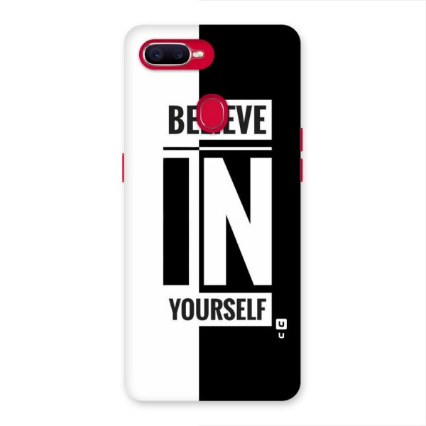 Believe Yourself Black Back Case for Oppo F9 Pro