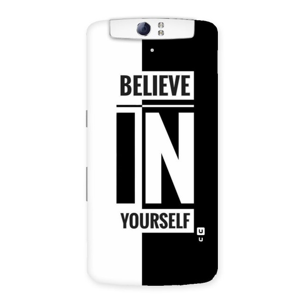 Believe Yourself Black Back Case for Oppo N1