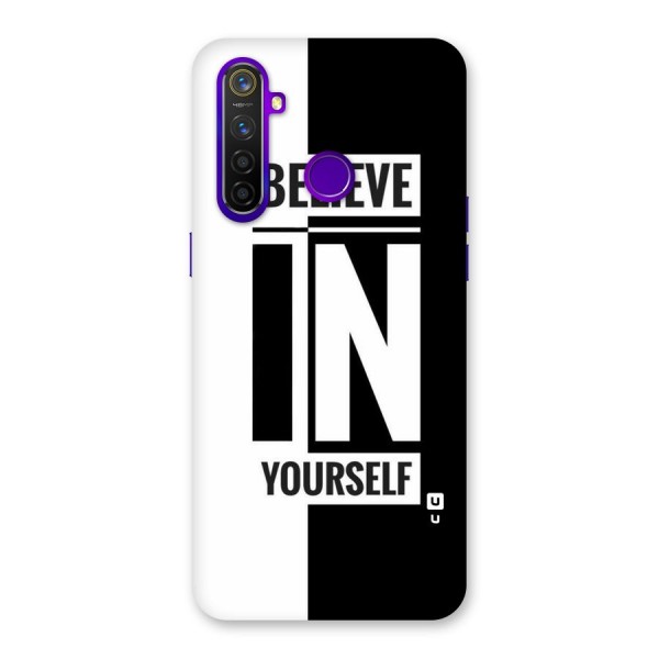 Believe Yourself Black Back Case for Realme 5 Pro