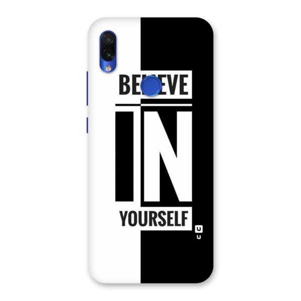 Believe Yourself Black Back Case for Redmi Note 7S