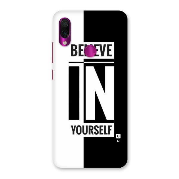 Believe Yourself Black Back Case for Redmi Note 7 Pro