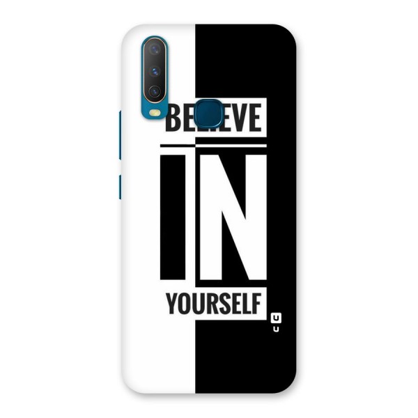 Believe Yourself Black Back Case for Vivo Y17