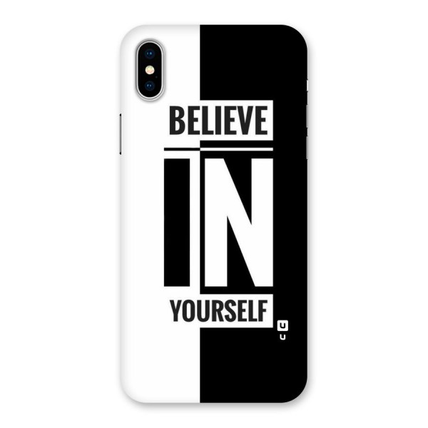 Believe Yourself Black Back Case for iPhone XS