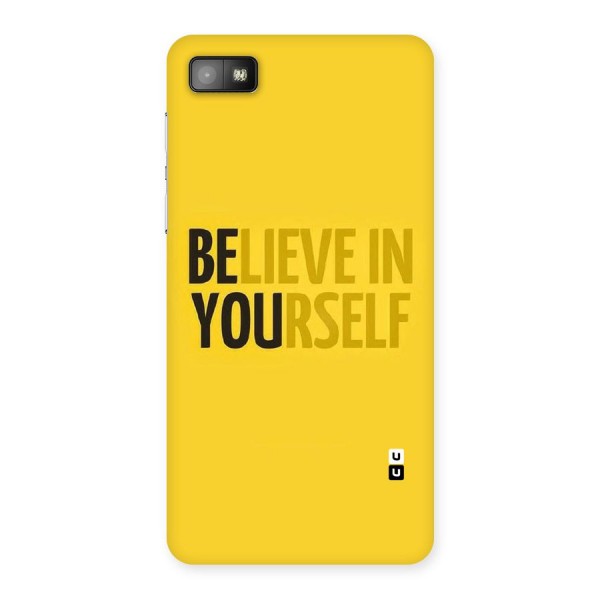 Believe Yourself Yellow Back Case for Blackberry Z10