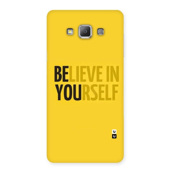 Believe Yourself Yellow Back Case for Galaxy A7