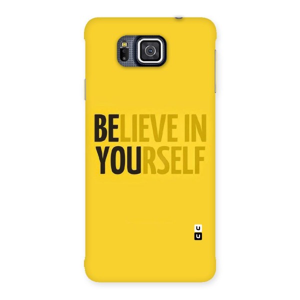 Believe Yourself Yellow Back Case for Galaxy Alpha