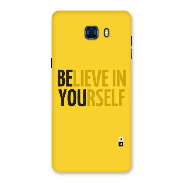 Believe Yourself Yellow Back Case for Galaxy C7 Pro