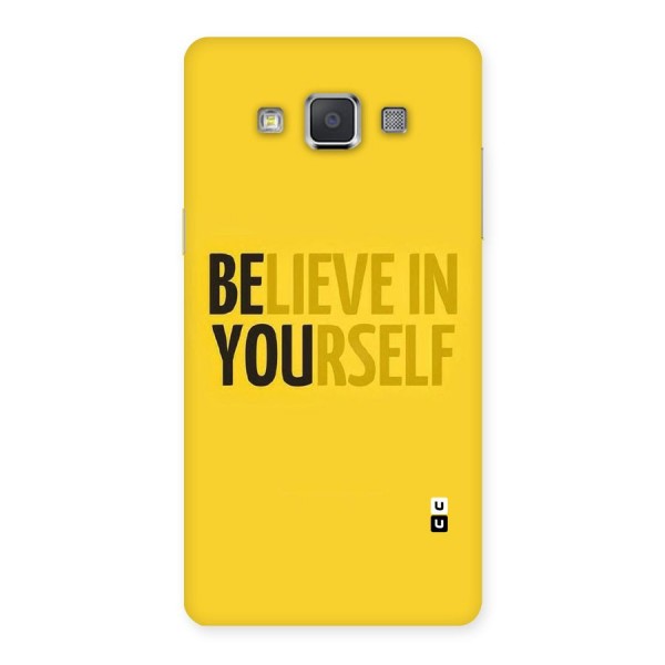 Believe Yourself Yellow Back Case for Galaxy Grand 3