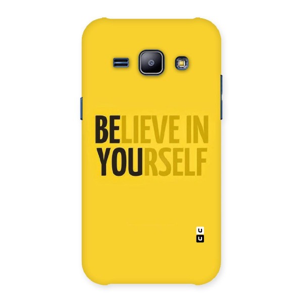 Believe Yourself Yellow Back Case for Galaxy J1