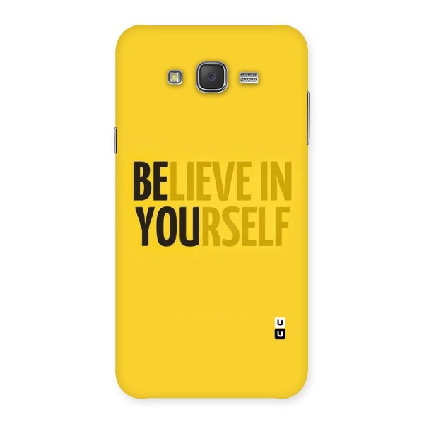 Believe Yourself Yellow Back Case for Galaxy J7