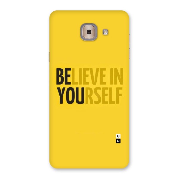Believe Yourself Yellow Back Case for Galaxy J7 Max