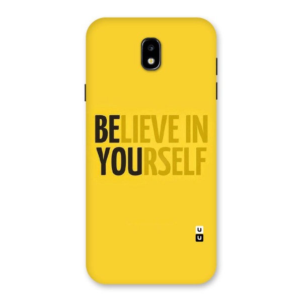 Believe Yourself Yellow Back Case for Galaxy J7 Pro
