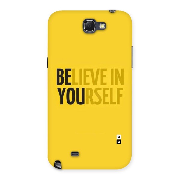 Believe Yourself Yellow Back Case for Galaxy Note 2