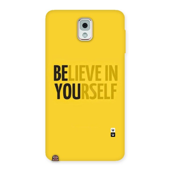Believe Yourself Yellow Back Case for Galaxy Note 3