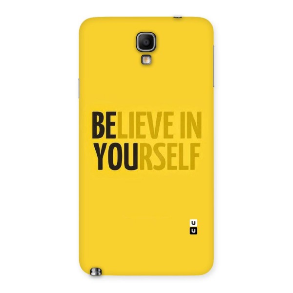 Believe Yourself Yellow Back Case for Galaxy Note 3 Neo