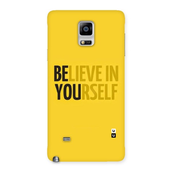 Believe Yourself Yellow Back Case for Galaxy Note 4