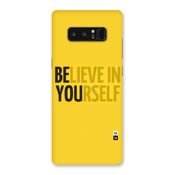 Believe Yourself Yellow Back Case for Galaxy Note 8