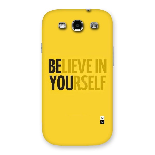 Believe Yourself Yellow Back Case for Galaxy S3