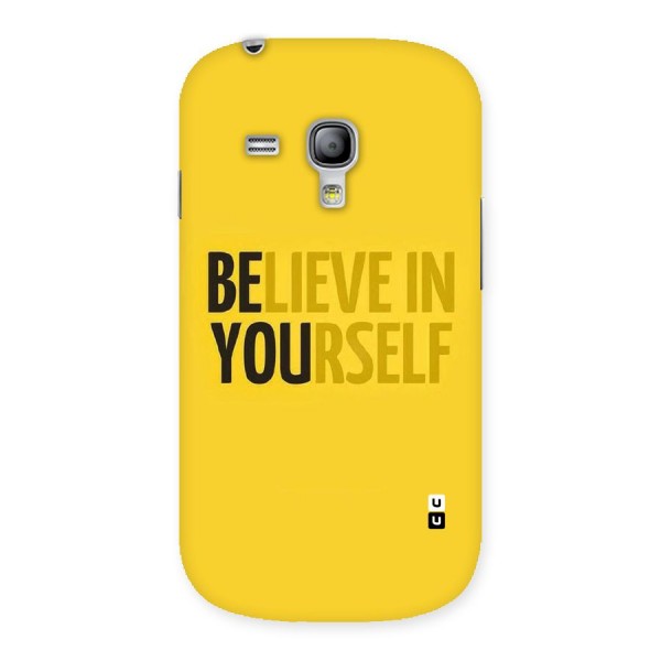 Believe Yourself Yellow Back Case for Galaxy S3 Mini