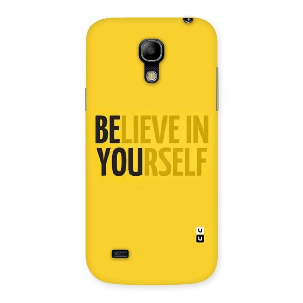 Believe Yourself Yellow Back Case for Galaxy S4 Mini