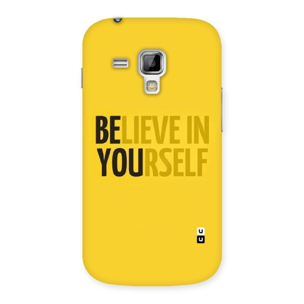 Believe Yourself Yellow Back Case for Galaxy S Duos