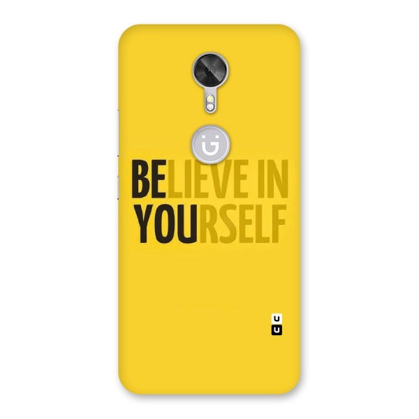 Believe Yourself Yellow Back Case for Gionee A1