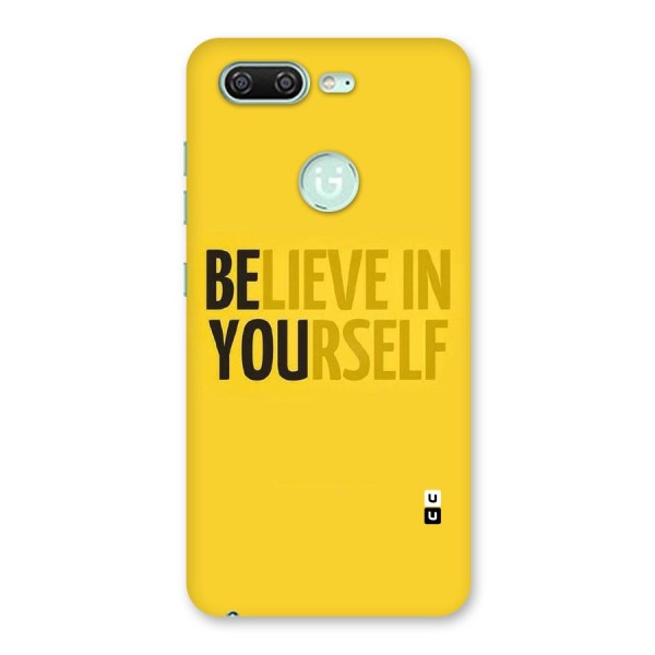 Believe Yourself Yellow Back Case for Gionee S10