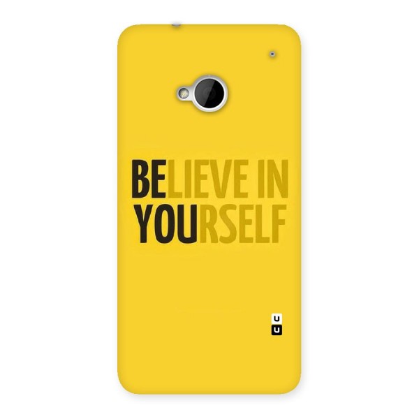 Believe Yourself Yellow Back Case for HTC One M7