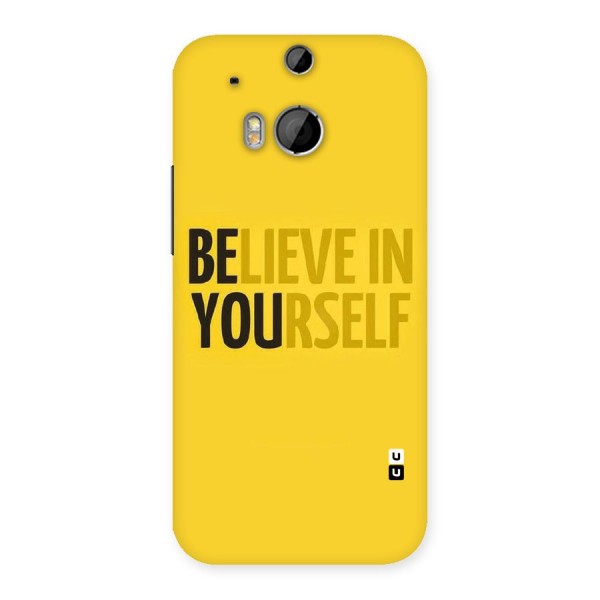 Believe Yourself Yellow Back Case for HTC One M8