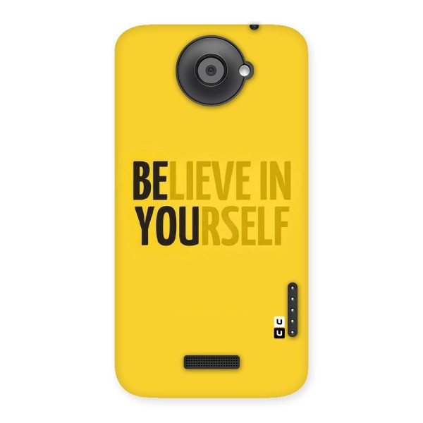 Believe Yourself Yellow Back Case for HTC One X