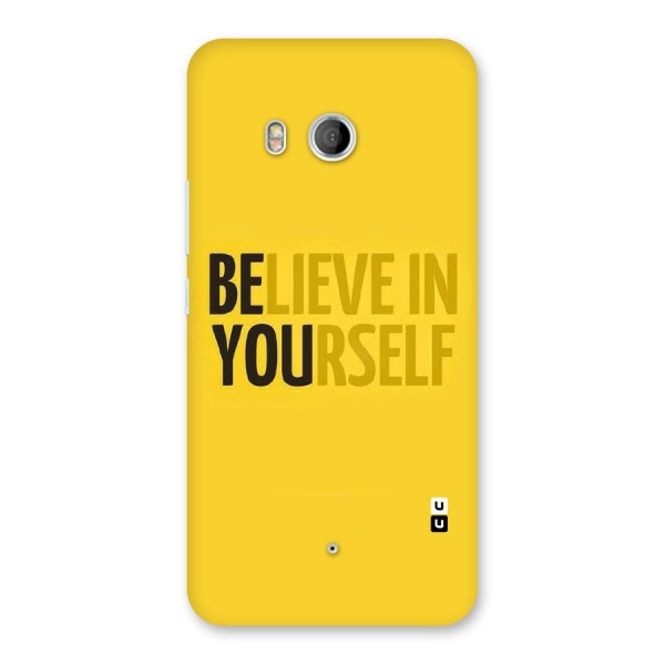 Believe Yourself Yellow Back Case for HTC U11